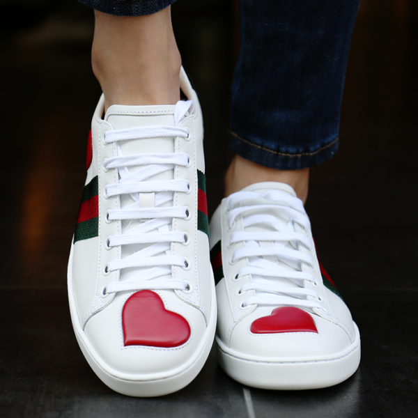 Giày Gucci Wmns Ace Low 'Heart' 435638 A38M0 9074 - Ảnh 3