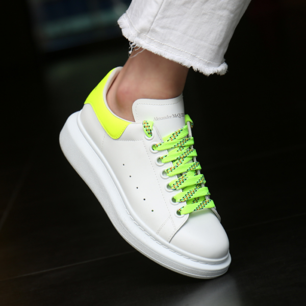 Giày Alexander McQueen Oversized Sneaker 'White Fluo Yellow' - Ảnh 2