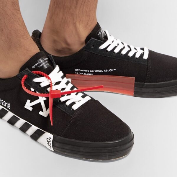Giày Off-White Vulc Sneaker Low 'Black White' OMIA085R21FAB001-1001 - Ảnh 2