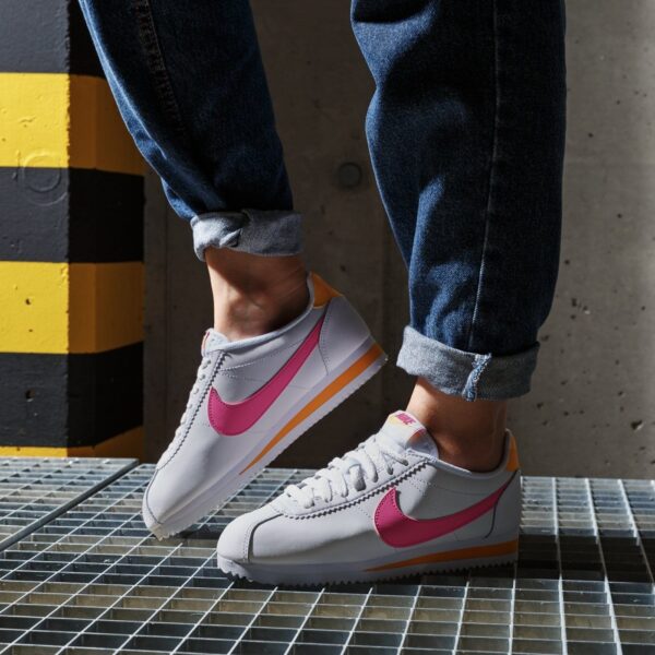 Giày Nike Classic Cortez Leather White "Cherry Red" 807471-112 - Ảnh 2