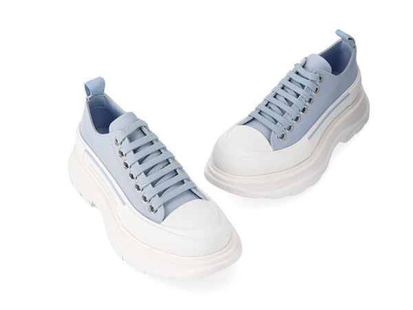 Giày Alexander McQueen Wmns Tread Slick Lace Up 'Sky Blue' 611705-W4LR1-4802 - Ảnh 3