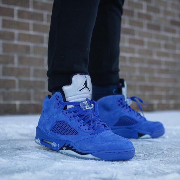 Giày Nike Air Jordan 5 Retro 'Blue Suede' 136027-401 - Ảnh 2