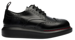 Giày Alexander McQueen Black Red Hybrid Sole Derby 586400-WHX51-1000