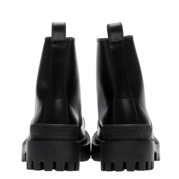 Giày Balenciaga Wmns Leather Combat Boots Strike 590974-WA960-1000 - Ảnh 3