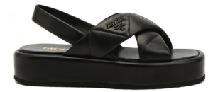 Dép Prada Logo Quilted Platform 'Black' 1XZ749 038 F0002