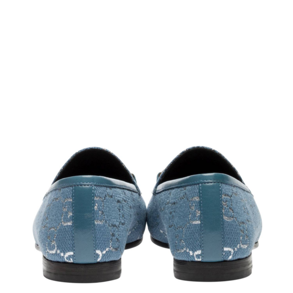 Giày Gucci Mocassini Jordaan GG Blue 431467 2C820 4691 - Ảnh 7