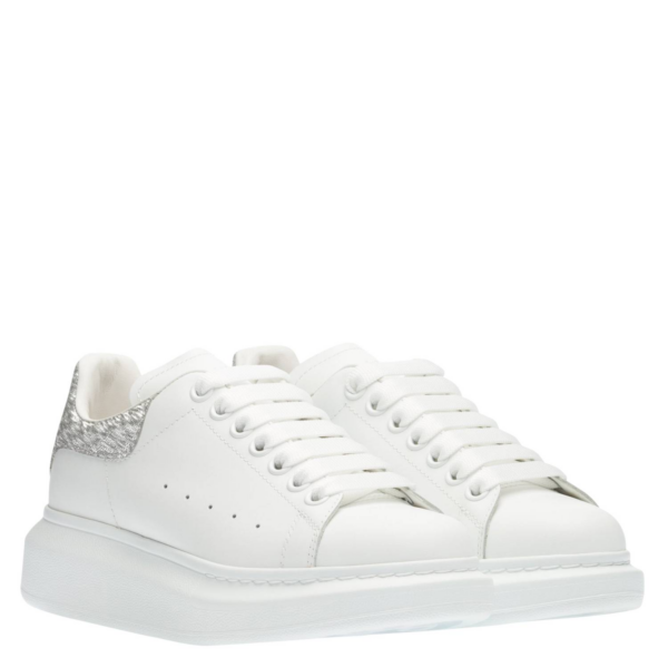 Giày Alexander McQueen Wmns Oversized Sneaker 'White Silver' 558945-WHZ4I-9071 - Ảnh 4