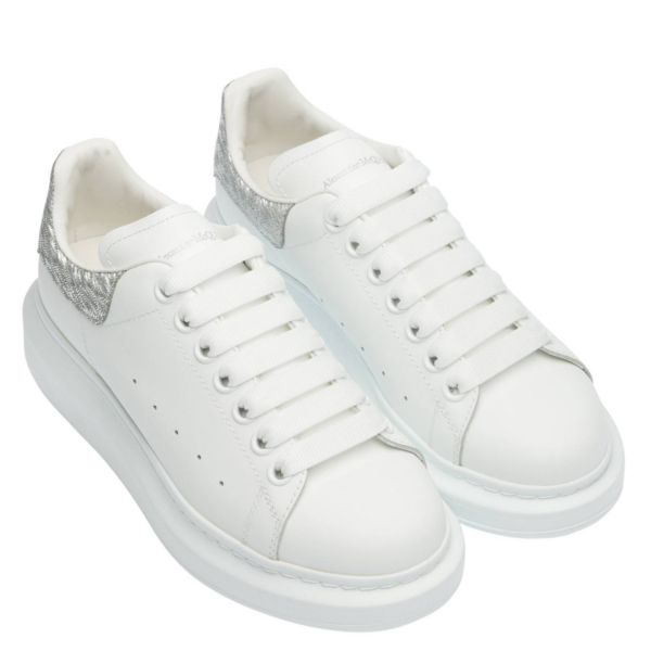 Giày Alexander McQueen Wmns Oversized Sneaker 'White Silver' 558945-WHZ4I-9071 - Ảnh 2