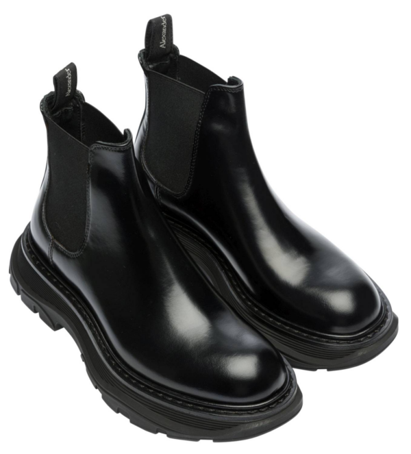 Giày Alexander McQueen Leather Chelsea Boots 641837-WHZ84-1000 - Ảnh 2