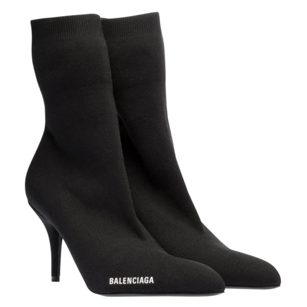 Giày Balenciaga Knit Sock Boots 'Black' 636601 W1802 1090 - Ảnh 2