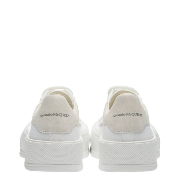 Giày Alexander McQueen Wmns Deck Lace-Up Plimsoll 'White' 654593-W4PQ1-9000 - Ảnh 4