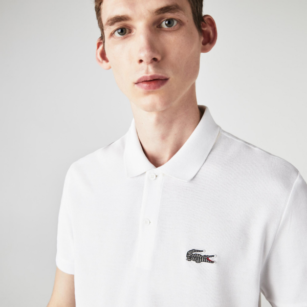 Áo Lacoste Men's National Geographic White Polo Shirt PH6286-6NW - Ảnh 8