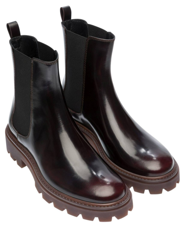 Giày Tod's Ankle Boots In Leather Burgundy XXW08D0EA10AKTR810 - Ảnh 4