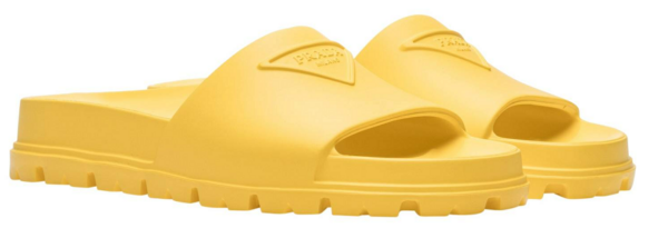 Dép Prada Triangle Logo Slide 'Yellow' 1XX626-3LKV-F0377 - Ảnh 3