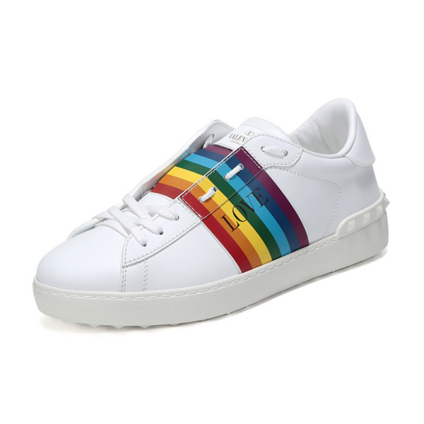 Giày Valentino Rainbow Open Sneaker In White RY2S0830 ZAN GU8 - Ảnh 4