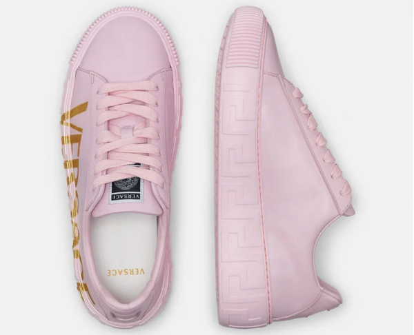 Giày Versace Greca Logo Trainers Pink Gold DST644D-1A00818-1P88V - Ảnh 4