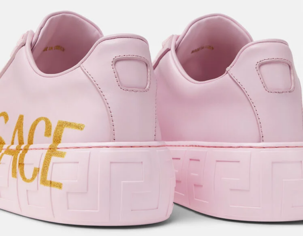Giày Versace Greca Logo Trainers Pink Gold DST644D-1A00818-1P88V - Ảnh 3
