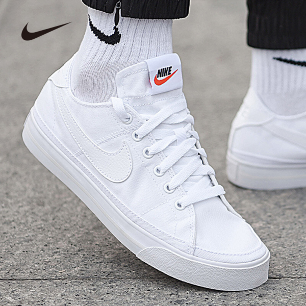 Giày Nike Wmns Court Legacy Canvas 'Triple White' CZ0294-100 - Ảnh 4