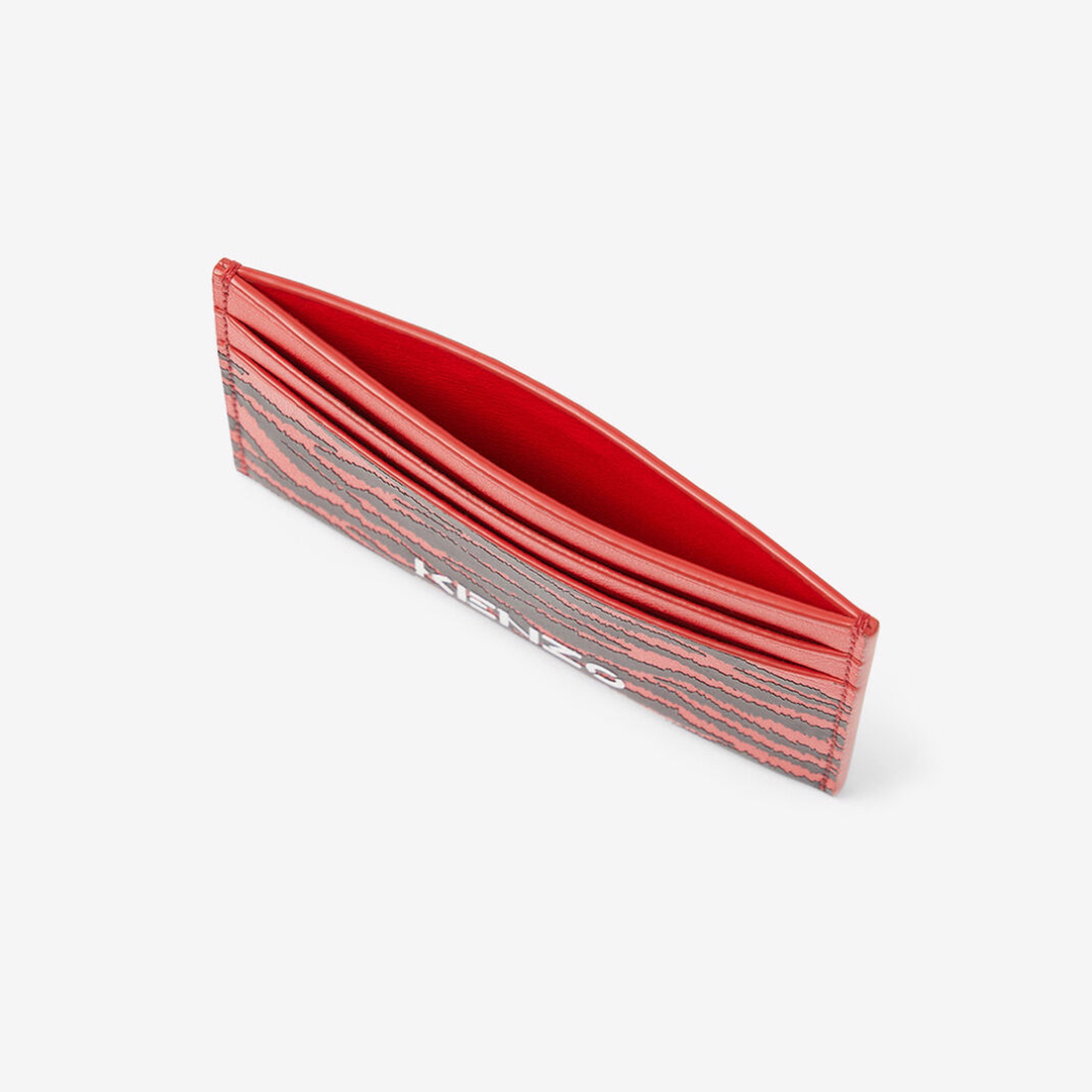 Ví Kenzo x Kansaiyamatoto Leather Card Case Medium Red FB55PM900L43 - Ảnh 3