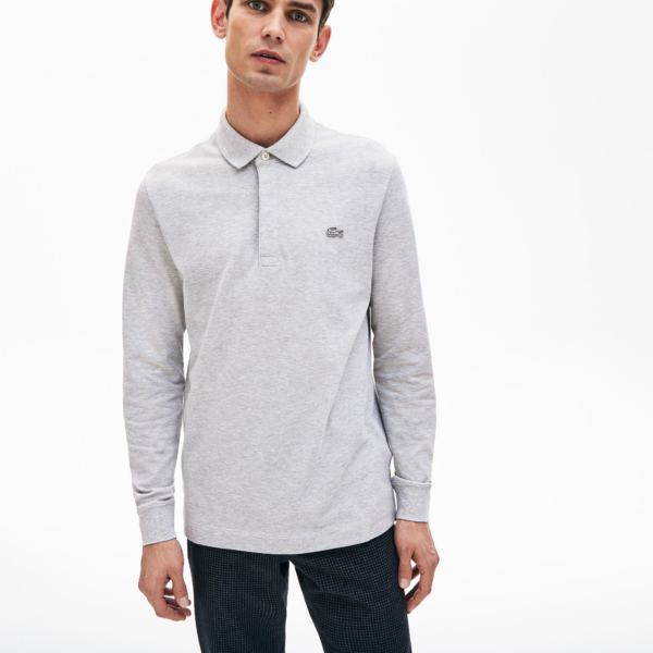 Áo Lacoste Long-Sleeve Paris Polo 'Grey' PH-2481 - Ảnh 2