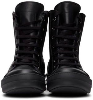 Alternative view of Giày Rick Owens Black Capped High-Top Sneakers RU20F3890