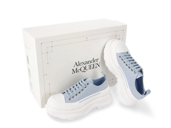 Giày Alexander McQueen Wmns Tread Slick Lace Up 'Sky Blue' 611705-W4LR1-4802 - Ảnh 6