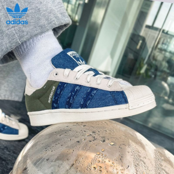 Giày Adidas Superstar 'Blue Green' H04295 - Ảnh 3