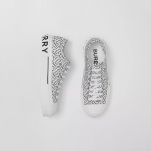 Alternative view of Giày Burberry Monogram Print Cotton 'Optic White' 80489101