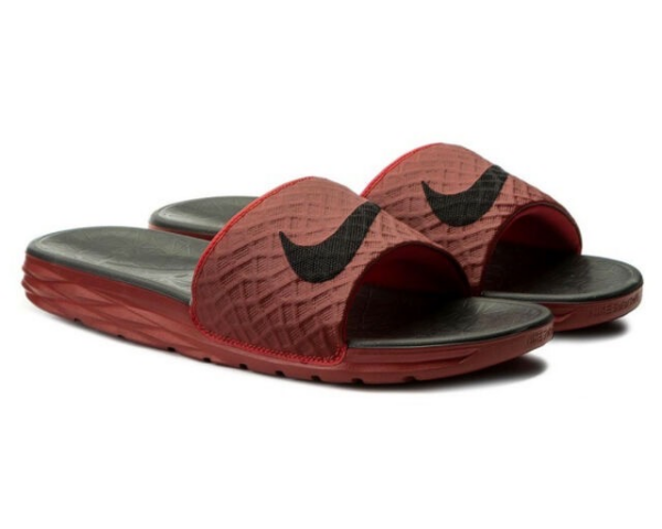 Dép Nike Benassi Solarsoft 'University Red Black' 705474-600 - Ảnh 2