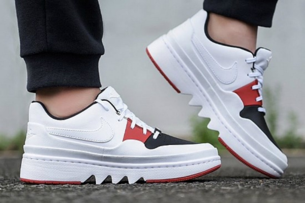 Giày Nike Wmns Air Jordan 1 Jester XX Low Laced 'White Red' CI7815-101 - Ảnh 4