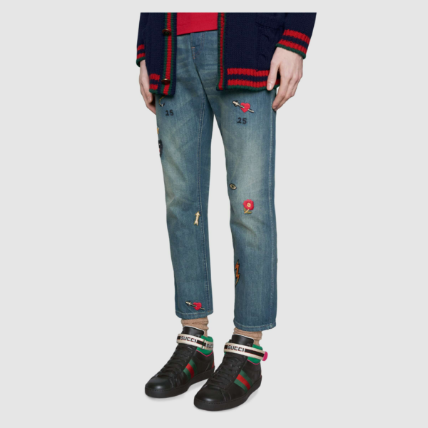 Giày Gucci Stripe Ace High Top 523472-0FIW0-1079 - Ảnh 2