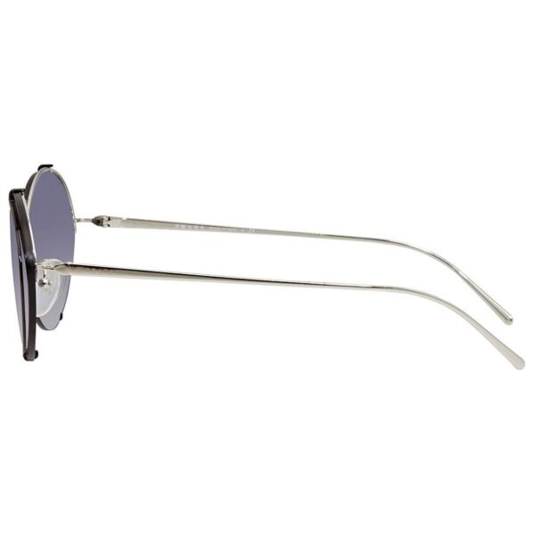Kính Prada Grey Gradient Blue Mirror Silver Oval Ladies Sunglasses H019338 - Ảnh 3