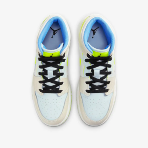 Giay Nike Air Jordan 1 Mid SE GS 'Warped Swoosh' DV1314-017