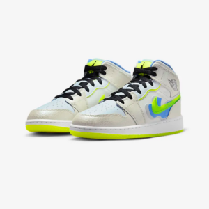 Giay Nike Air Jordan 1 Mid SE GS 'Warped Swoosh' DV1314-017