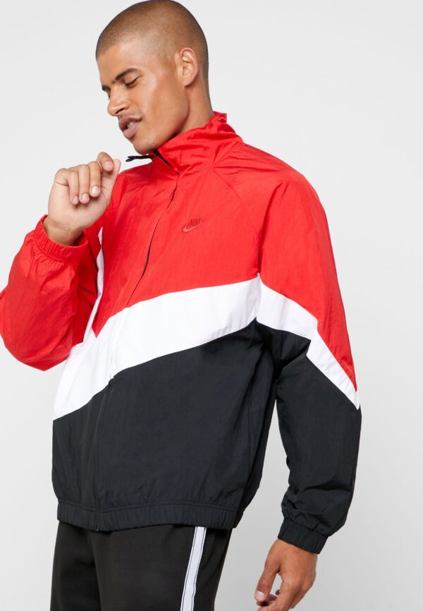 Áo Nike Windbreaker Big Swoosh Woven Jacket 'RedBlackWhite' AR3132-657 - Ảnh 3