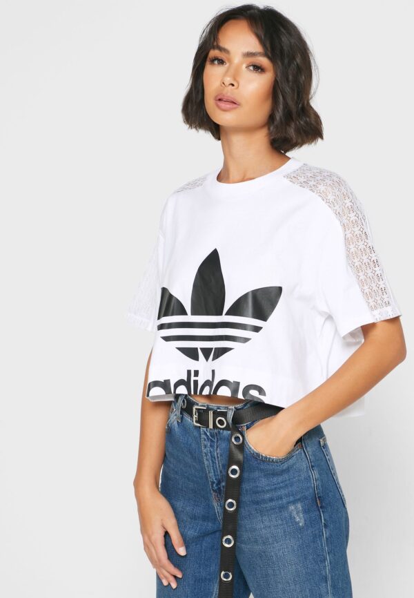 Áo Adidas Lace Tee White FL4128 - Ảnh 5