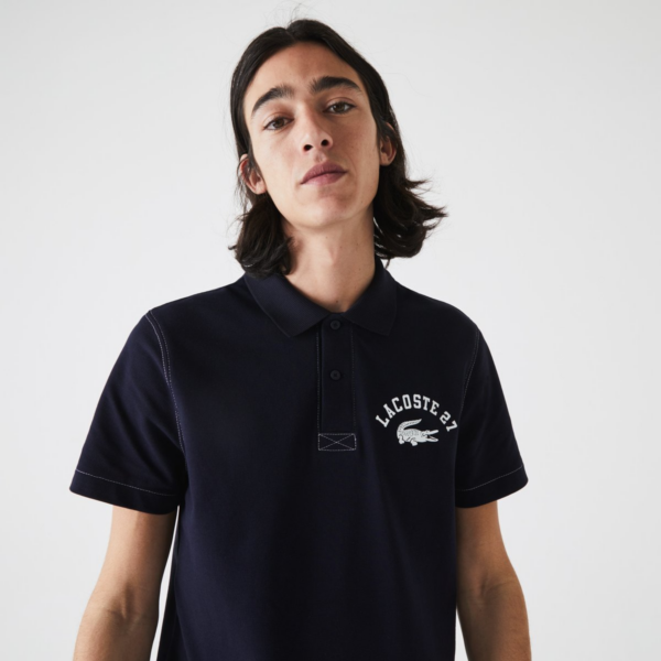 Áo Lacoste Men's Vintage Navy Polo Shirt YH0028-51G HDE - Ảnh 7