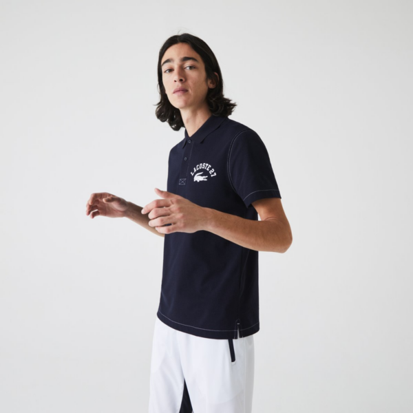 Áo Lacoste Men's Vintage Navy Polo Shirt YH0028-51G HDE - Ảnh 6