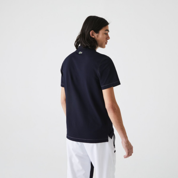 Áo Lacoste Men's Vintage Navy Polo Shirt YH0028-51G HDE - Ảnh 4