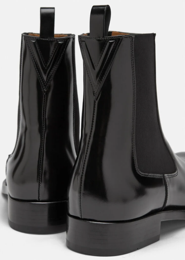 Giày Versace V Leather Boots Black 1000786-1A00695-1B000 - Ảnh 5