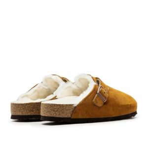 Dep Birkenstock Boston Shearling Suede 'Leather Mink' 1001140