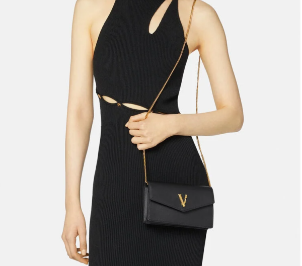 Túi Versace Virtus Pouch Black 1003086-1A02641-1B00V - Ảnh 2