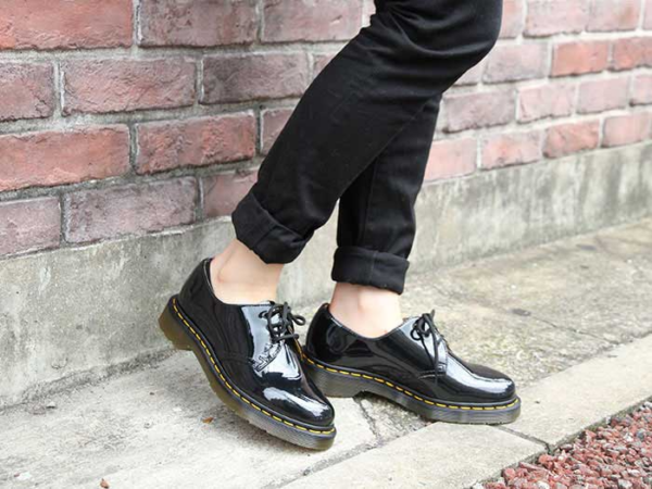 Giày Dr. Martens 1461 Black Patent Lamper 10084001 - Ảnh 4