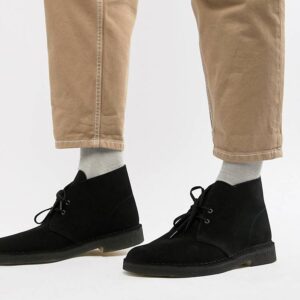 Giay Clarks Desert Boot 'Black Suede' 261-55480