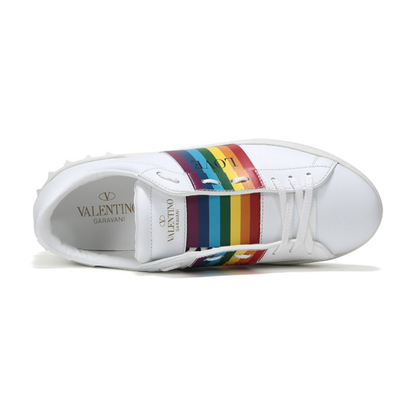 Giày Valentino Rainbow Open Sneaker In White RY2S0830 ZAN GU8 - Ảnh 3