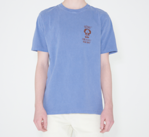 Ao Stussy x Our Legacy Work Shop Surf Skull Pigment Dyed Tee 'Indigo'