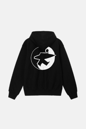 Ao Stussy x Our Legacy Work Shop Surfman Pigment Dyed Hoodie 'Black'