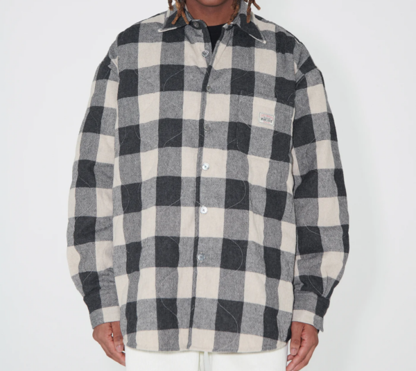 Ao Stussy x Our Legacy Work Shop Borrowed Jacket 'Grey Beige Check'