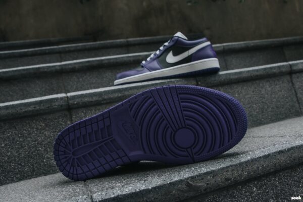Giày Nike Air Jordan 1 Low GS 'Black Court Purple' 553560-501 - Ảnh 5