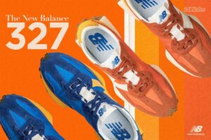 Alternative view of Giày New Balance 327 'Marine Blue Yellow' MS327CLB